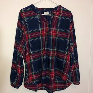 Soft Plaid Blouse